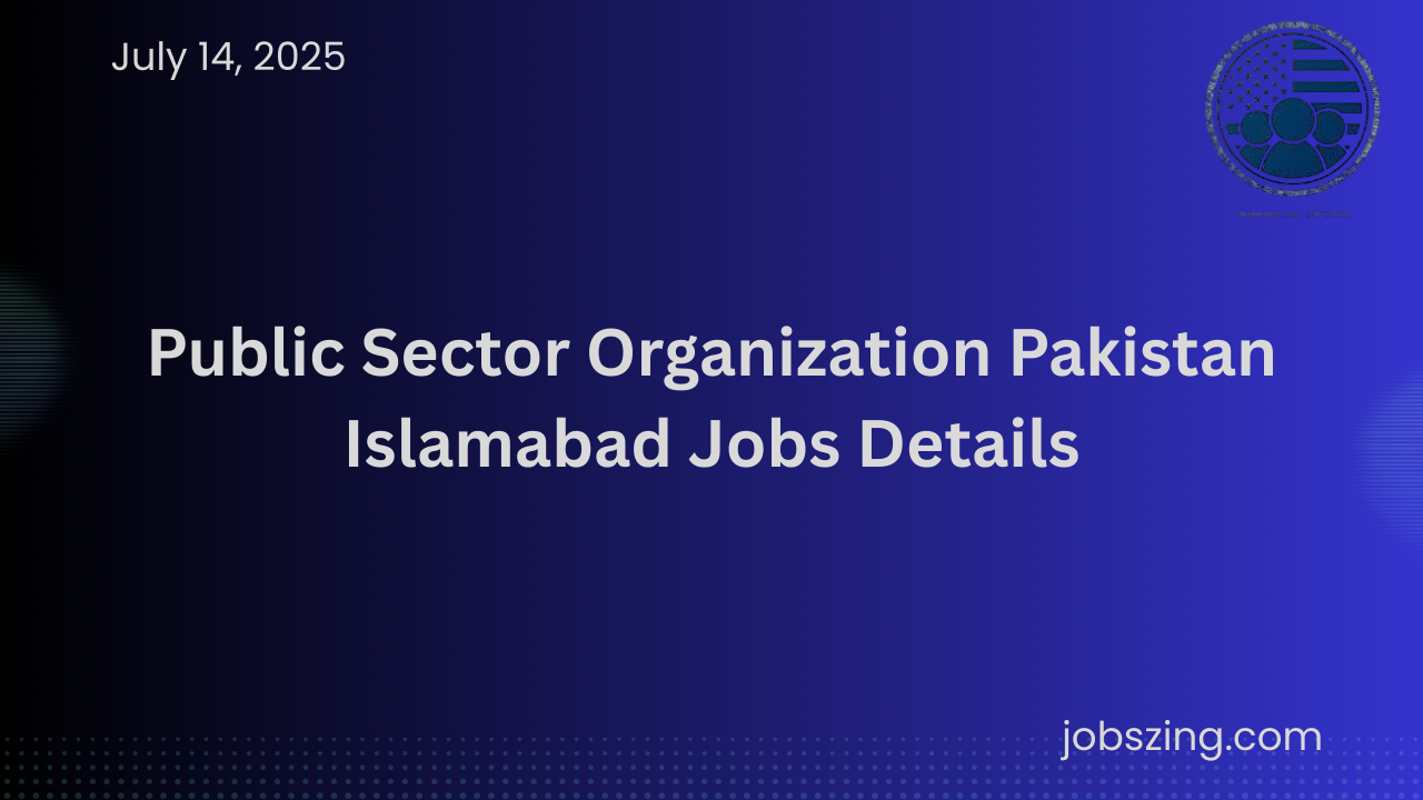 Pakistan Islamabad Jobs