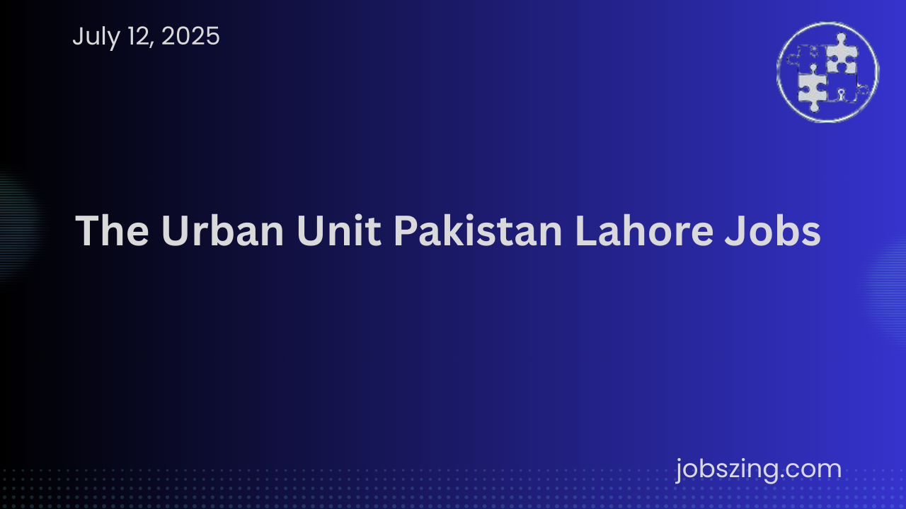 Pakistan Lahore Jobs